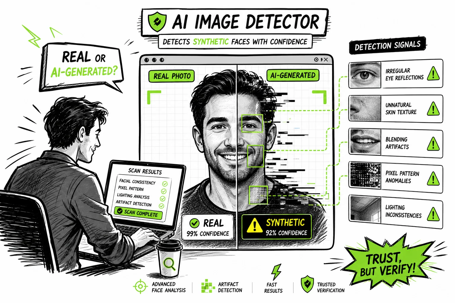 AI-generated fake profile photo detection