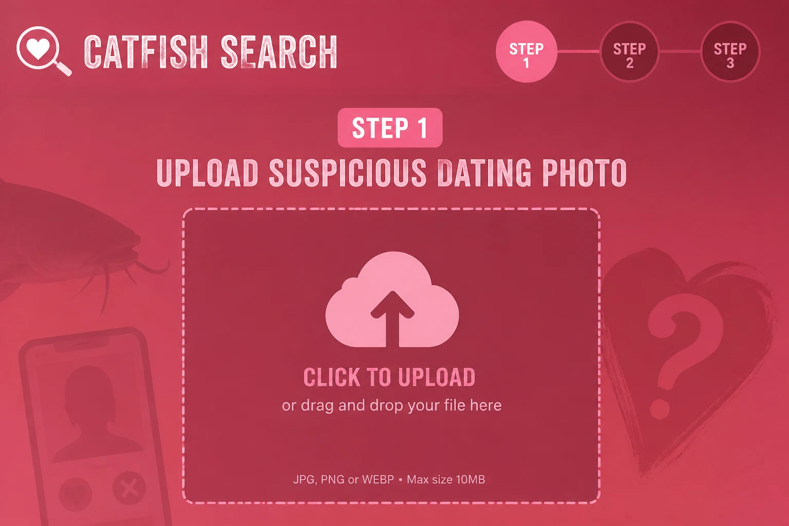 Uploading a catfish profile photo for reverse search