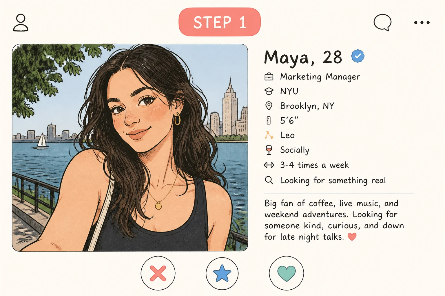 Screenshotting a dating profile photo for verification