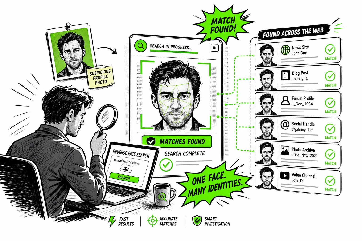 Reverse face search tracing photos online