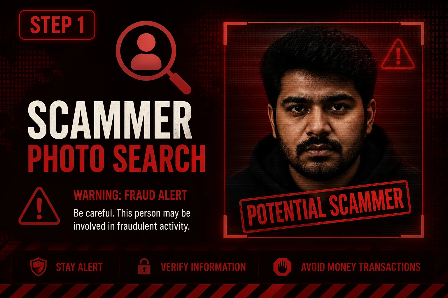 Uploading a scammer photo for reverse image search