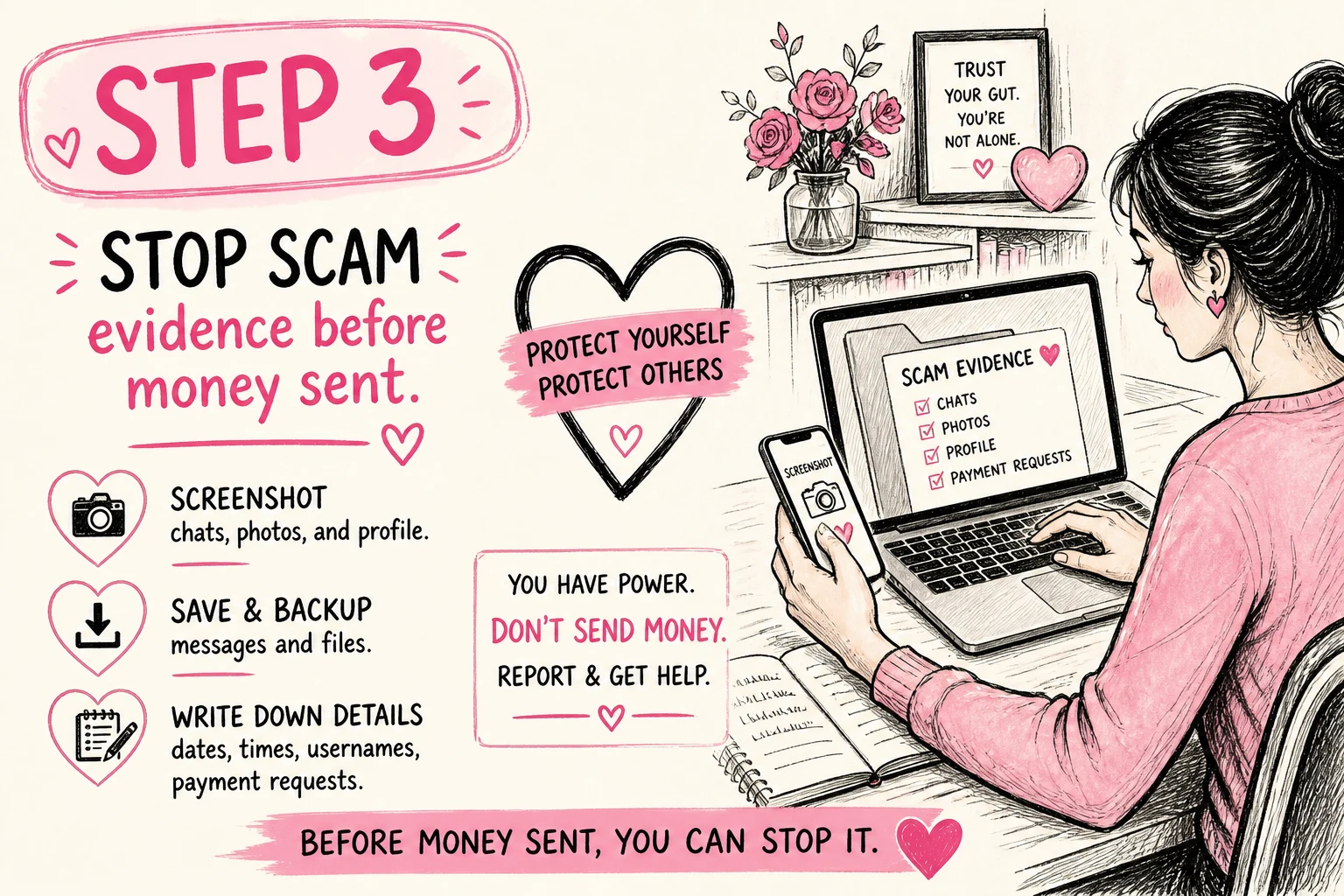 Romance scam stopped with photo search evidence